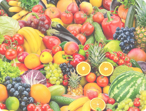 A variety of colorful fruits